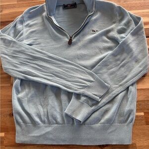 Vineyard Vines Light light Blue Men's XS 1/4 zip Sweater EUC